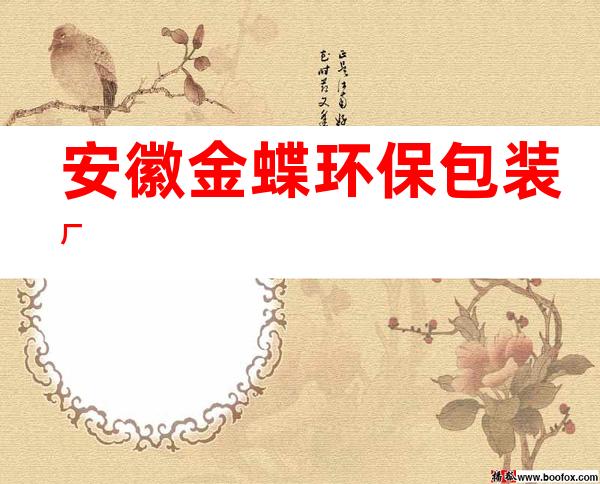 安徽金蝶环保包装厂